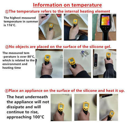 Silicone Electric Warming Tray (1 Count Portable Insulation Board, Insulation Tray)